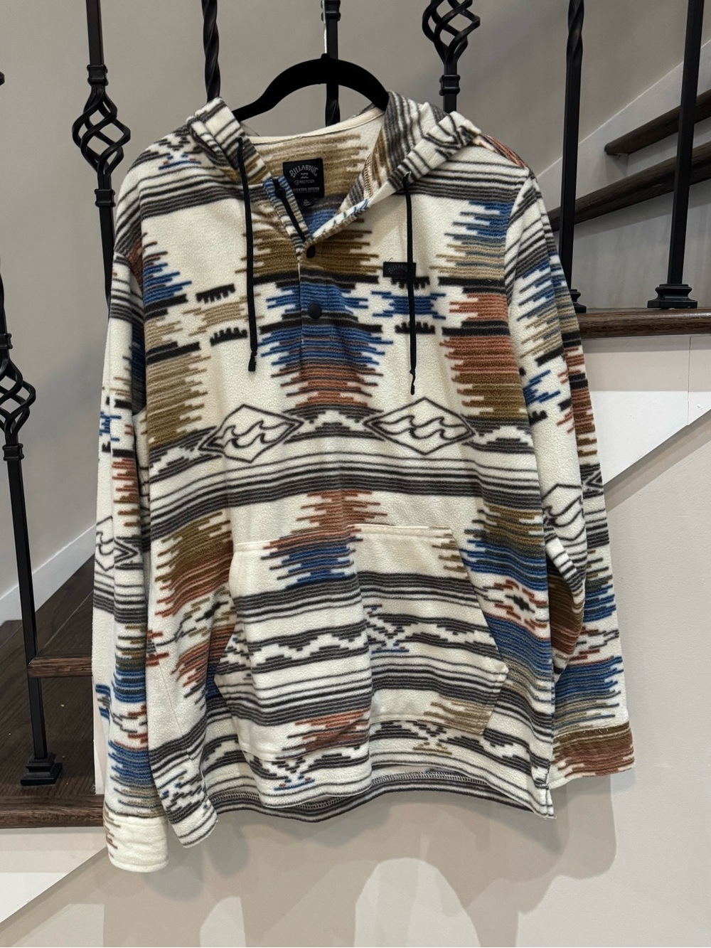 Billabong Adventure Division Recycled Fleece Aztec Southwest Hooded Pullover